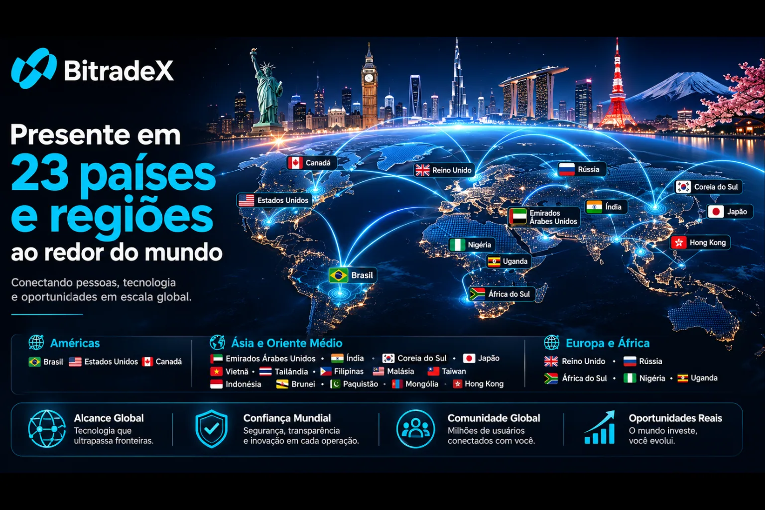 Presença internacional apresentada